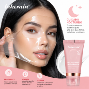 LAKERAIN Mascarilla Nocturna Envolvente de Colágeno para el Rostro
