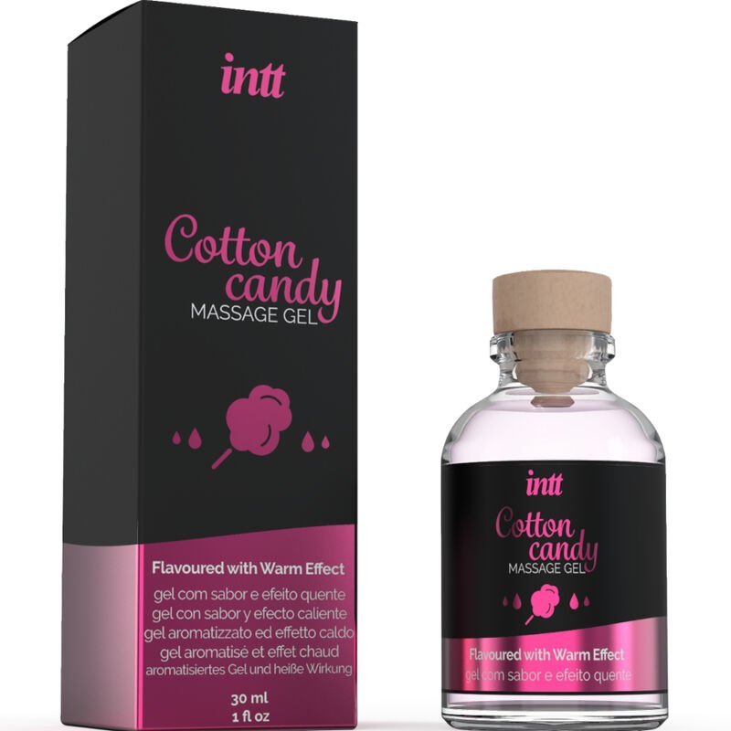 INTT MASSAGE & ORAL SEX - GEL DE MASAJE CON SABOR A ALGODÓN DE AZUCAR Y EFECTO CALOR - Imagen 2