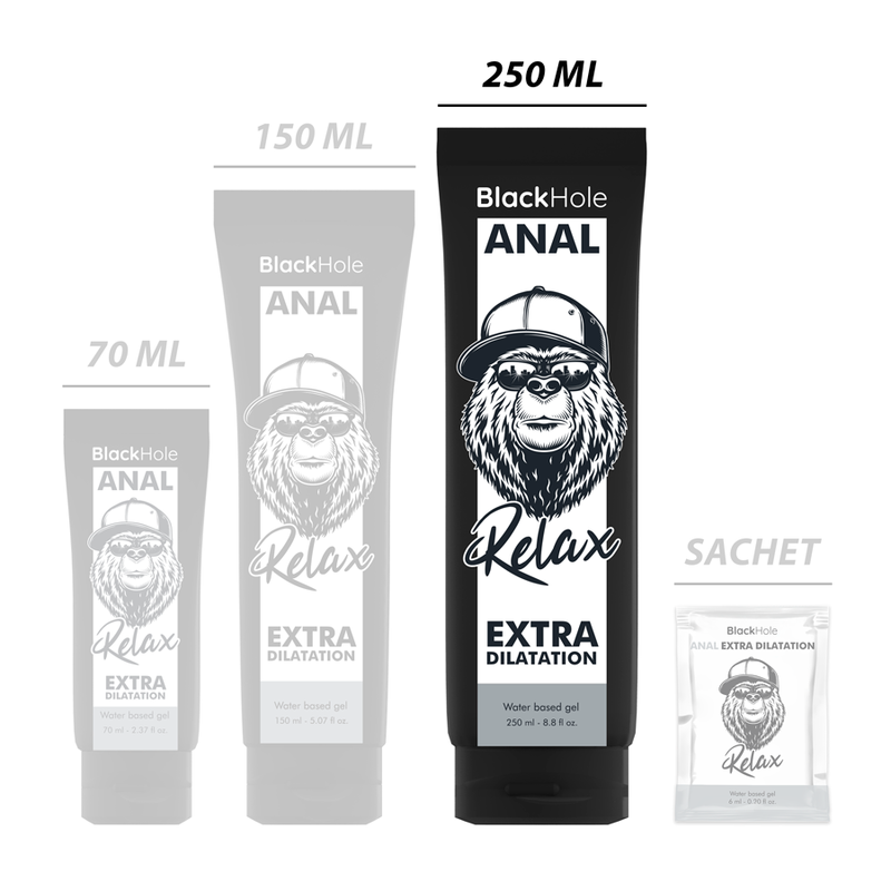 BLACK HOLE - GEL BASE AGUA DILATACIÓN ANAL 250 ML - Imagen 2