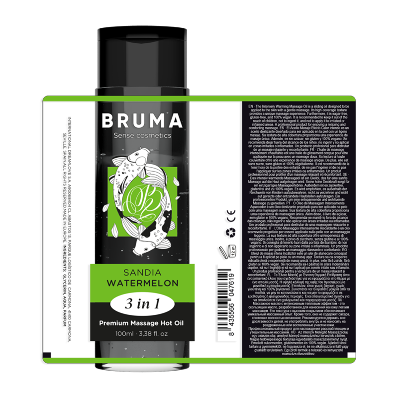 BRUMA - ACEITE DE MASAJE PREMIUM EFECTO CALOR SABOR SANDÍA 3 EN 1 - 100 ML - Imagen 4