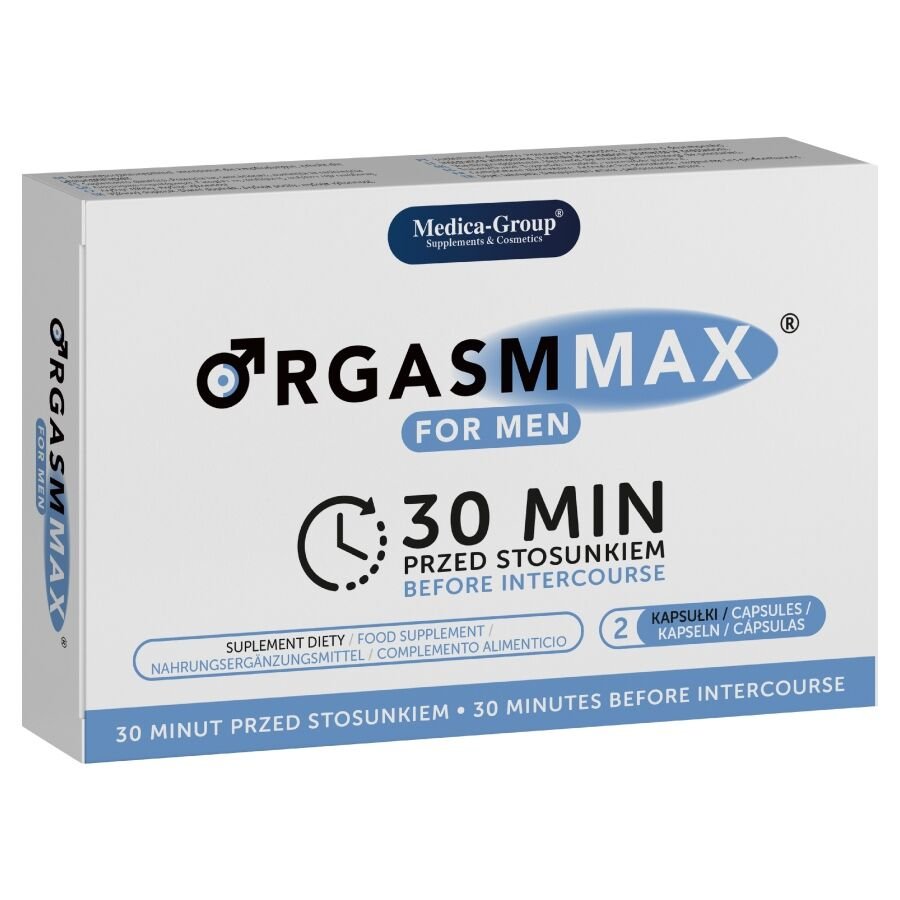 ORGASM MAX FOR MEN – COMPLEMENTO ALIMENTICIO NATURAL PARA POTENCIAR LA VITALIDAD Y EL RENDIMIENTO SEXUAL MASCULINO